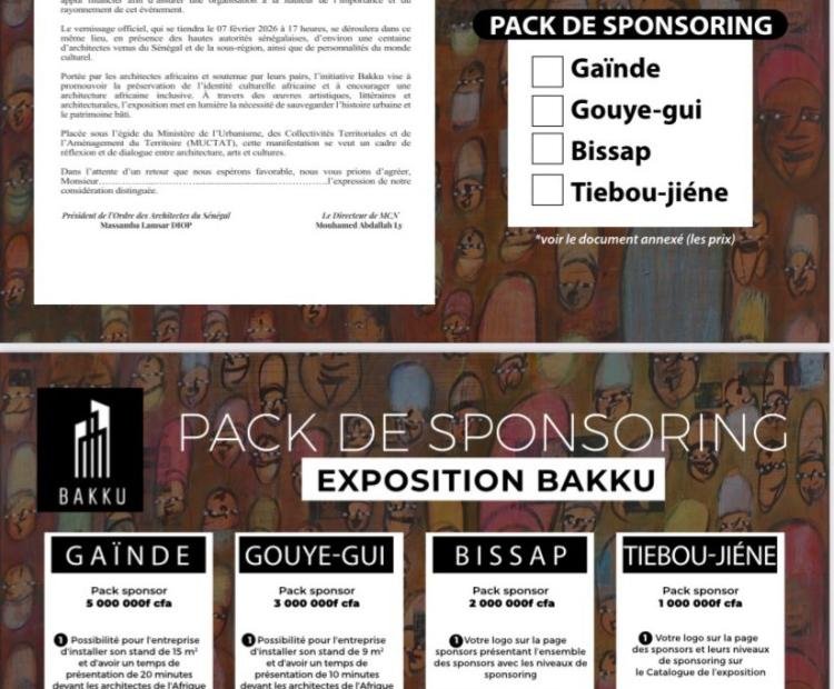 APPEL À PARTENARIAT & SPONSORING – EXPOSITION BAKKU Ordre des Architectes du Sénégal (ODAS)